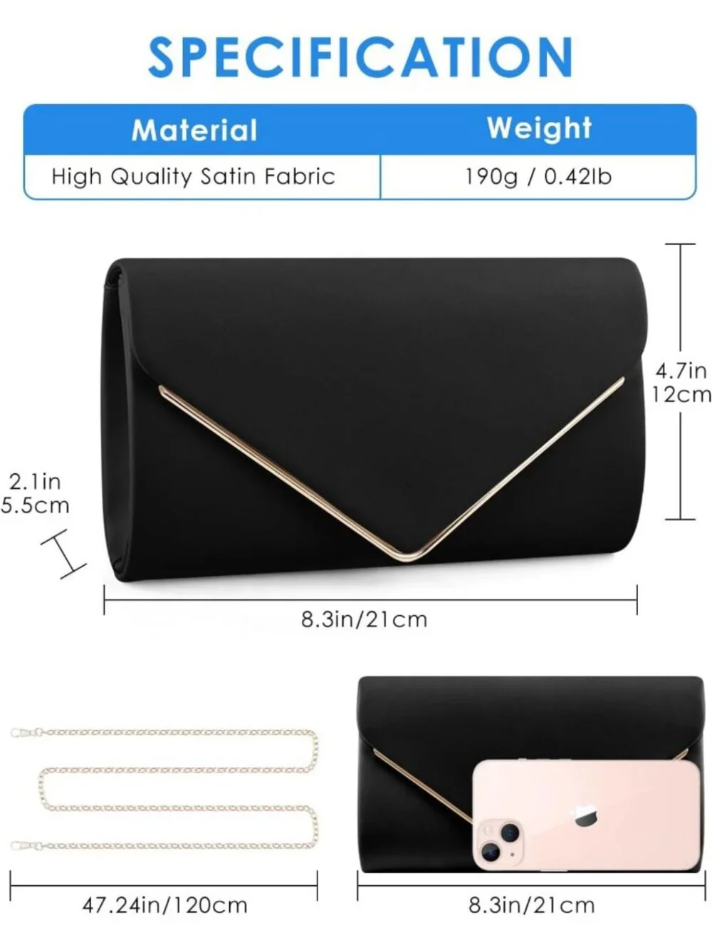 Stylish PU Leather Clutch Purses for Women | Evening Bags & Party Handbags